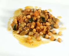 Garbanzos con pisto