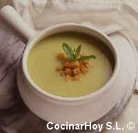 Crema de esparragos verdes