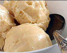 Helado de vino dulce